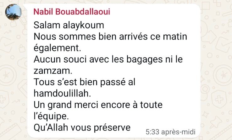 Message de Nabil Bouabdallaoui adressé à TSF France